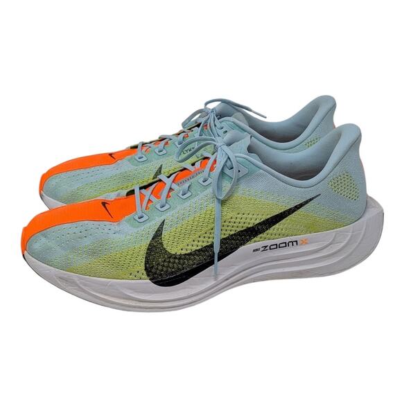 Nike Pegasus Plus Sneaker Running Shoe Glacier Blue Light Lemon Twist Life Lime - Picture 1 of 10